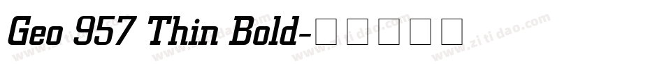 Geo 957 Thin Bold字体转换